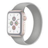Voor Apple Watch Series 5 en 4 44 mm / 3 en 2 en 1 42 mm effen kleur elastische siliconen vervangende polsband horlogeband, maat: S 130 mm (grijs)