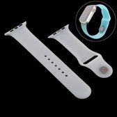 Pure kleur siliconen polsband horlogeband voor Apple Watch Series 5 & 4 44mm / 3 & 2 & 1 42mm (wit)