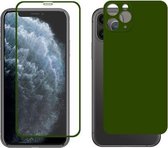 Voor iPhone 11 Pro Max ENKAY Hat-prins Volledige lijm 0.26mm 9H 2.5D Voorzijde van gehard glas Volledige dekking Film en zwarte film met cameralensbeschermingsfunctie (groen)