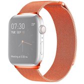 Milanese Loop magnetische roestvrijstalen horlogeband voor Apple Watch Series 5 & 4 44 mm / 3 & 2 & 1 42 mm (oranje)