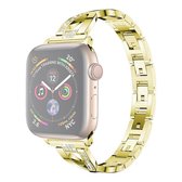 Kleurrijke Diamond roestvrij stalen horlogeband voor Apple Watch Series 5 & 4 44mm / 3 & 2 & 1 42mm (goud)
