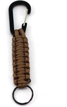 Outdoor multifunctionele nylon paraplu touw karabijnhaak sleutelhanger (bruin)