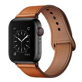 Voor Apple Watch 3/2/1 generatie 42mm universele gesp lederen band (bruin)