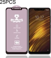 25 STUKS 9H HD Grote boog Hoge aluminiumoxide Volledig scherm Gehard glasfilm voor Xiaomi Pocophone F1