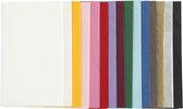 Papier de soie, feuille 50x70 cm, 14 gr, différentes couleurs, 30 feuilles
