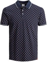 Jack & Jones Poloshirt Jorcanyon Ditsy Aop Ss Polo 12189096 Navy Blazer/reg Mannen Maat - M