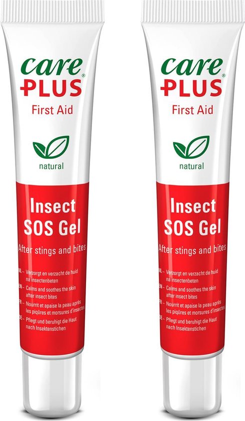 2X Care Plus Insect SOS Gel 20ml - helpt na steken van de mug, de wesp, de paardenvlieg en na een kwallenbeet -
