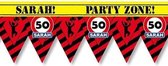 50 Sarah party tape/markeerlint waarschuwing 12 meter - VerSarahdag afzetlinten/markeerlinten feestartikelen