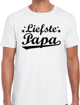 Liefste papa cadeau t-shirt wit heren S