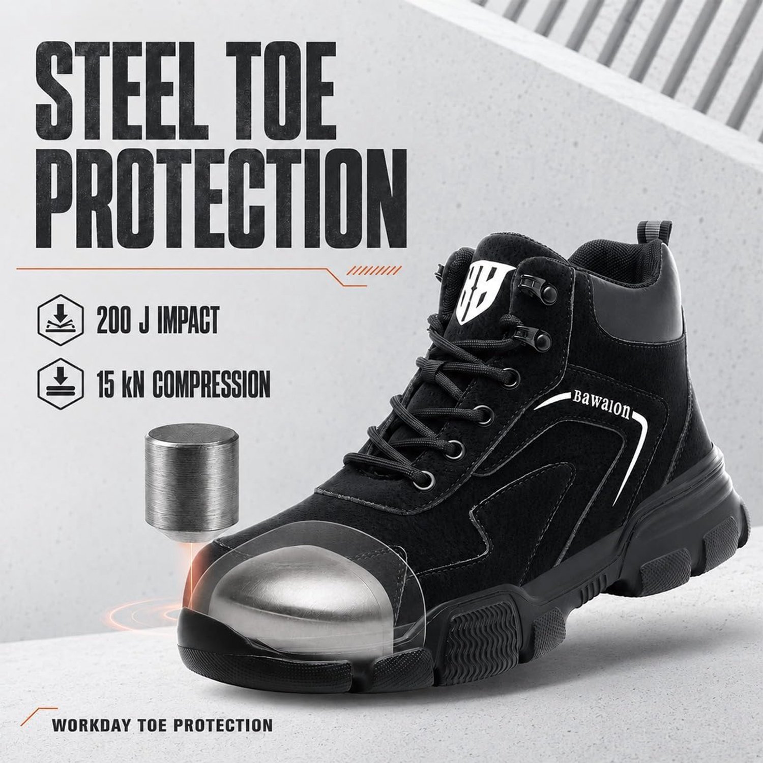 Veiligheidsschoenen 43 EU - waterdicht - lichtgewicht staalneus - niet-slip - ideale werkboots - ShopVlot