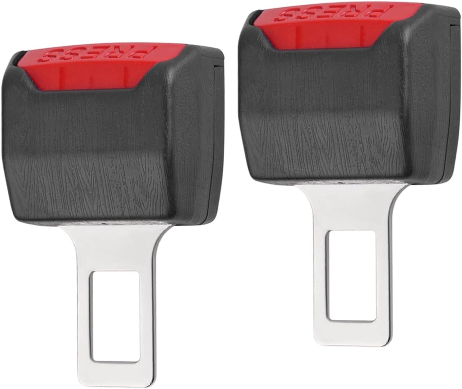 Set van 2 Universele Zwarte Autogordelgespen, Sterke Bevestigingspluggen voor Veiligheid en Comfort