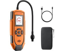 TopTes PT-990 Rechargeable Gas Leak Detector with 28cm Flexible Probe, Detection Range 0-10000ppm, Data Protocol and 3 - ShopVlot