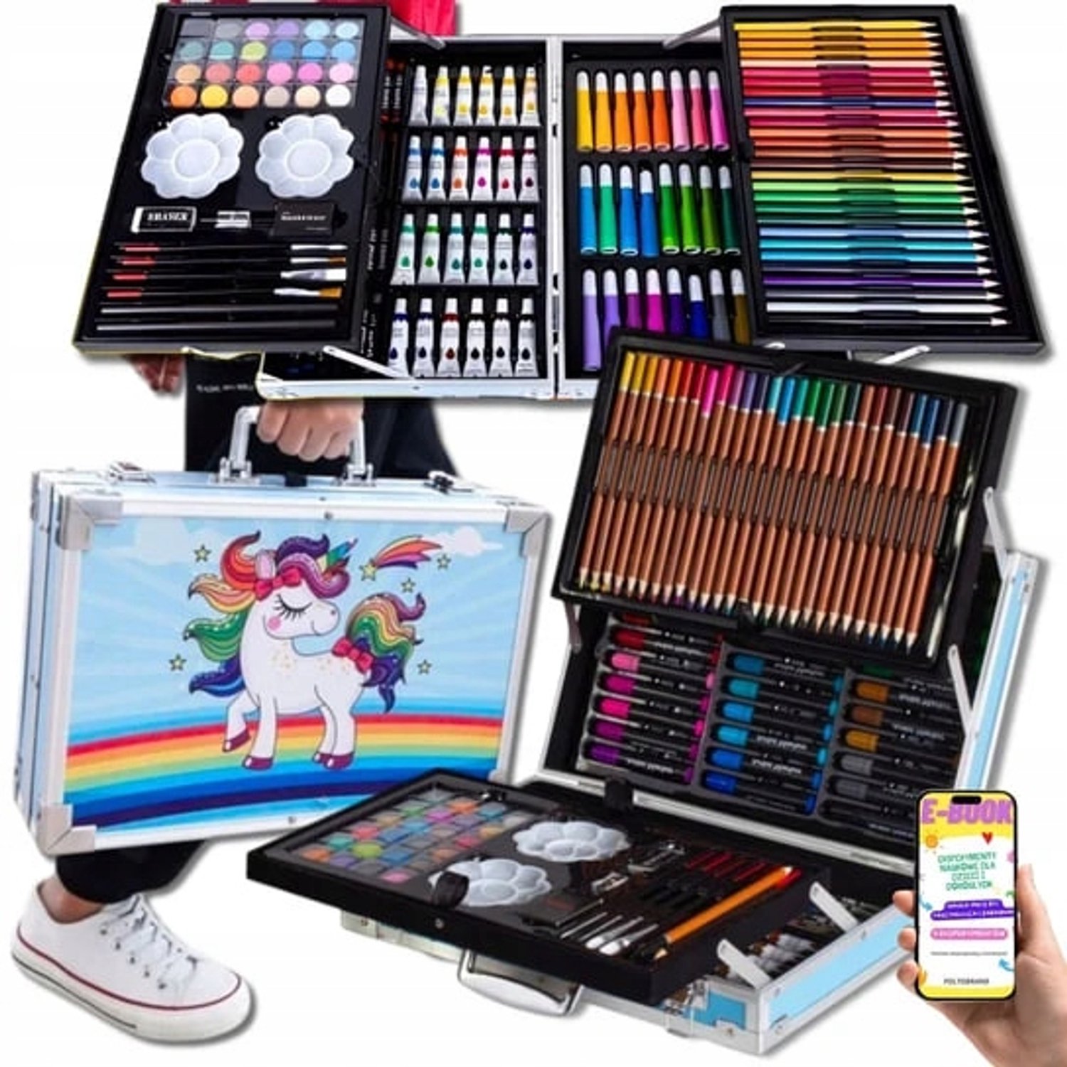 Creatieve Teken- en Schilderkit voor Kinderen in Koffer - 145 Delen