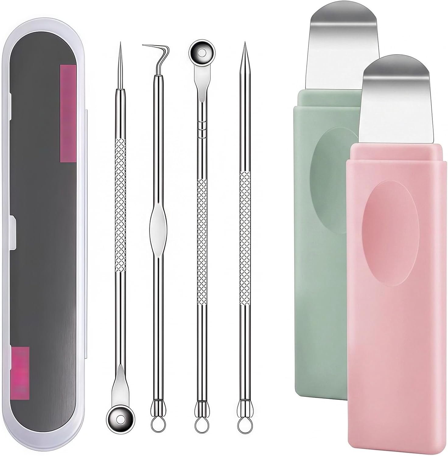 2 x siliconen spatel mee-eters en set met 4 gereedschappen – professionele mee-eters trekker voor het reinigen van de - ShopVlot