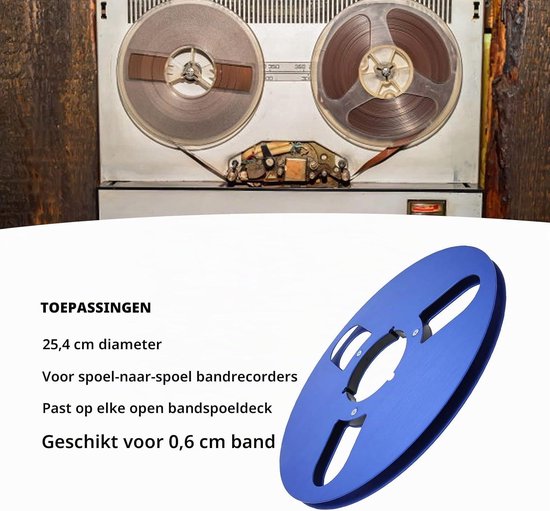 Open Reel Audio Takeup Reel 10.5 Inch - Lege Tape Reel voor Opname, 3 Gaten, Perfect voor Bandrecorders en Geluidsopnames — afbeelding 2