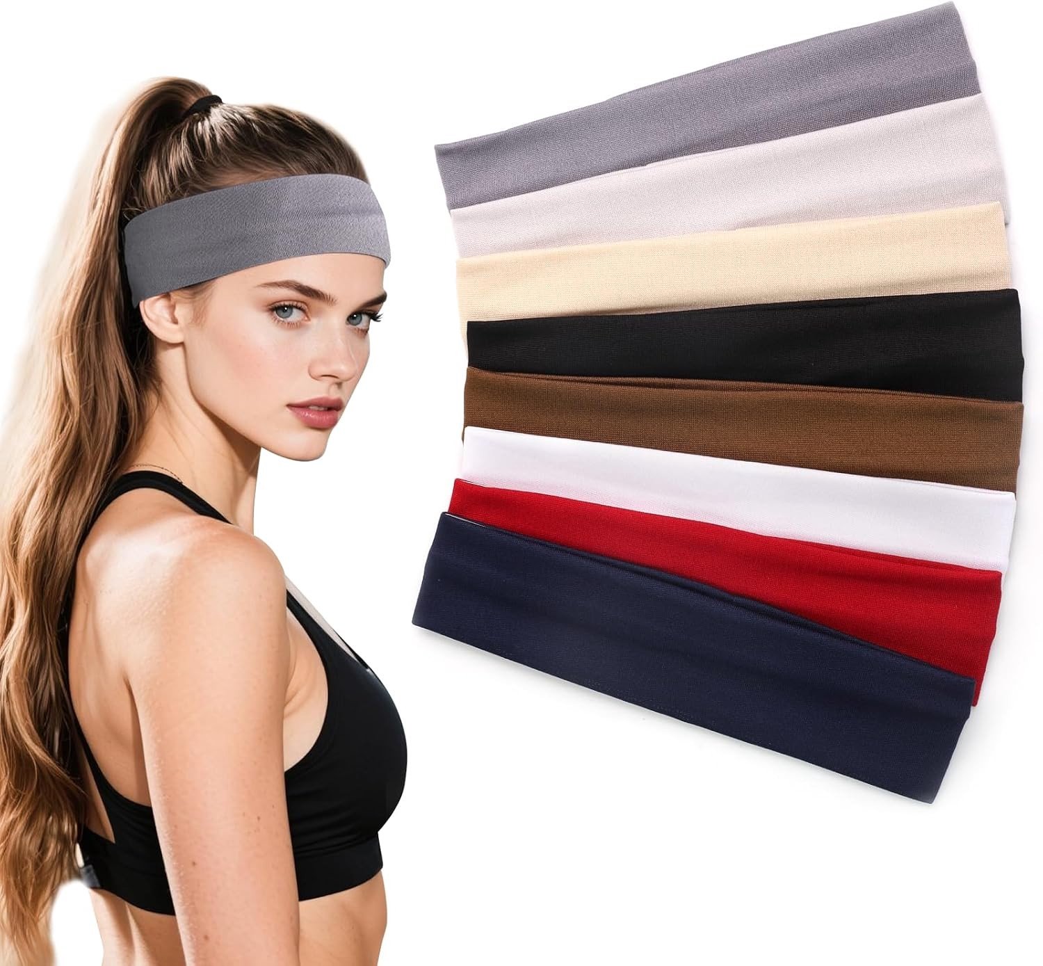 Verstelbare Yoga Straps voor Dames, Haarbanden en Zweetband voor Comfort tijdens Sportactiviteiten