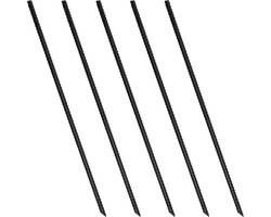 JAPCHET 5 stks Wapening Stake 40 cm Stalen wapening 1 cm Dikte Zwart Voor Hek Tuin Binnenplaats - Homevero