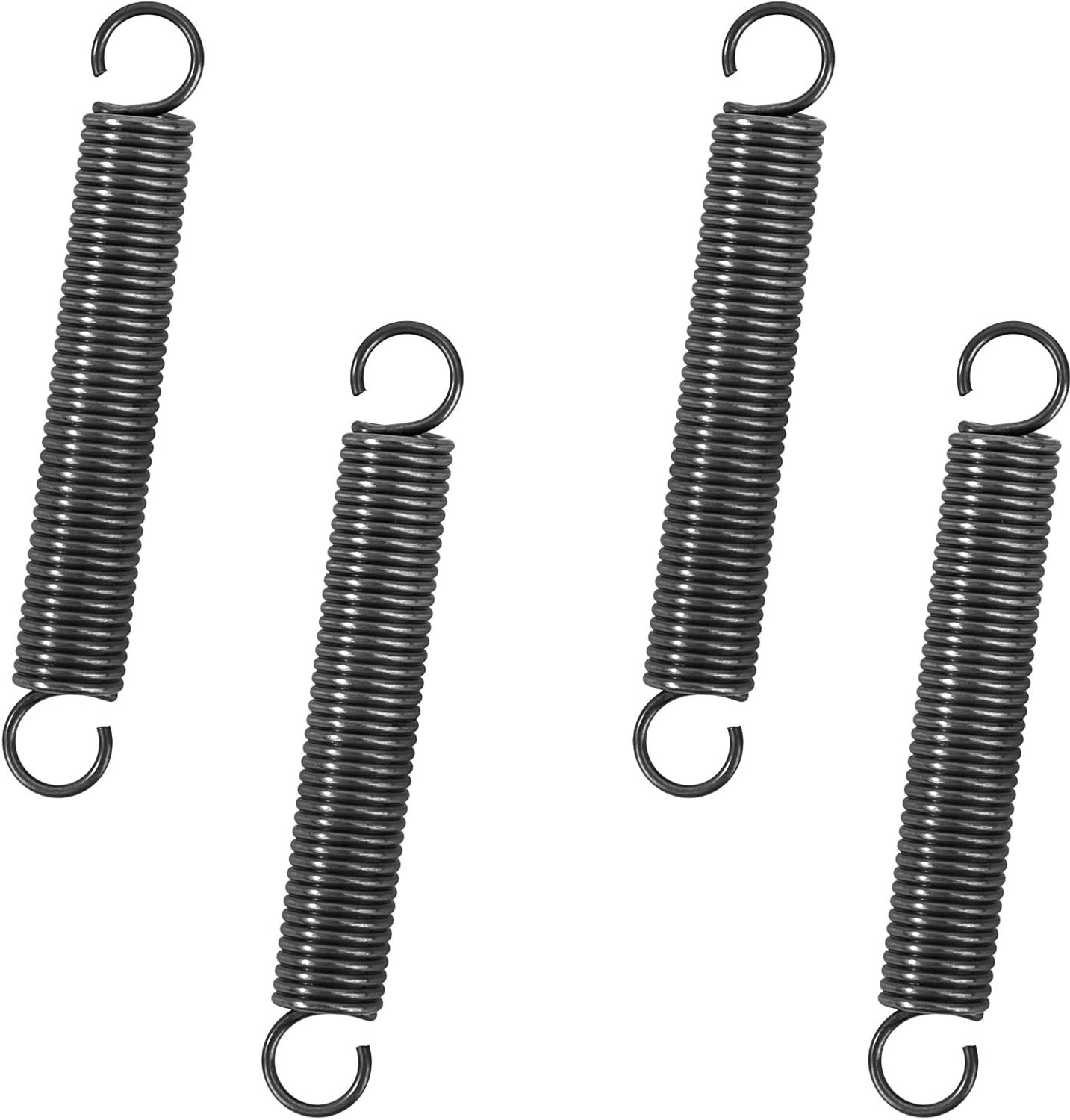 Tension Springs 55 mm met haken, piano draadveren, buitendiameter 8 mm, draaddiameter 1 mm, 2.5 kg treksterkte, set van 20 stuks voor diverse toepassingen