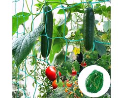 SnelShoppen - Climbing Net Cucumber Net 2x3m met 30 Plant Ties - Premium Tuin Net voor Klimplanten, Tomaten en Groenten - Duurzaam Polyethyleen, Licht