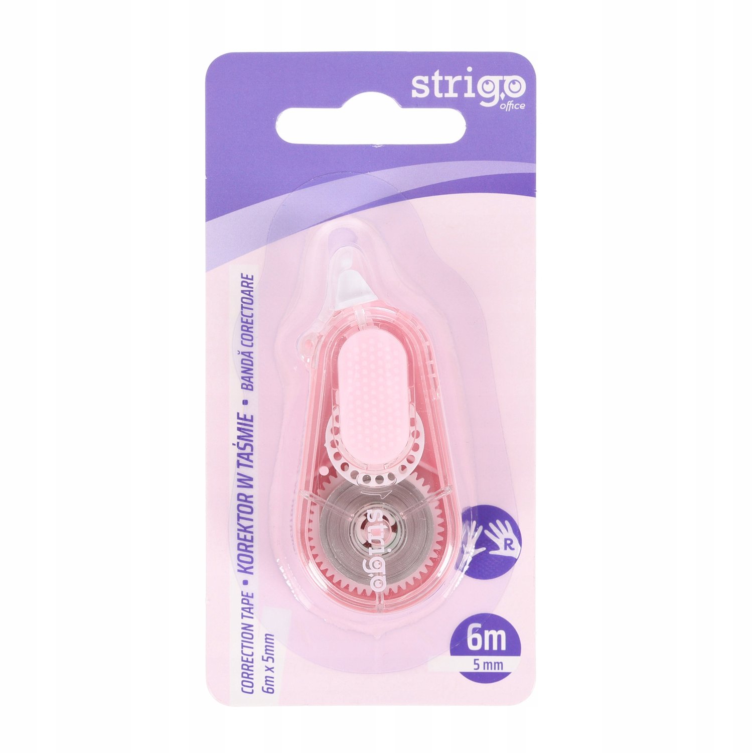Strigo Correctieband 5mm x 6m - Roze, Transparante Behuizing