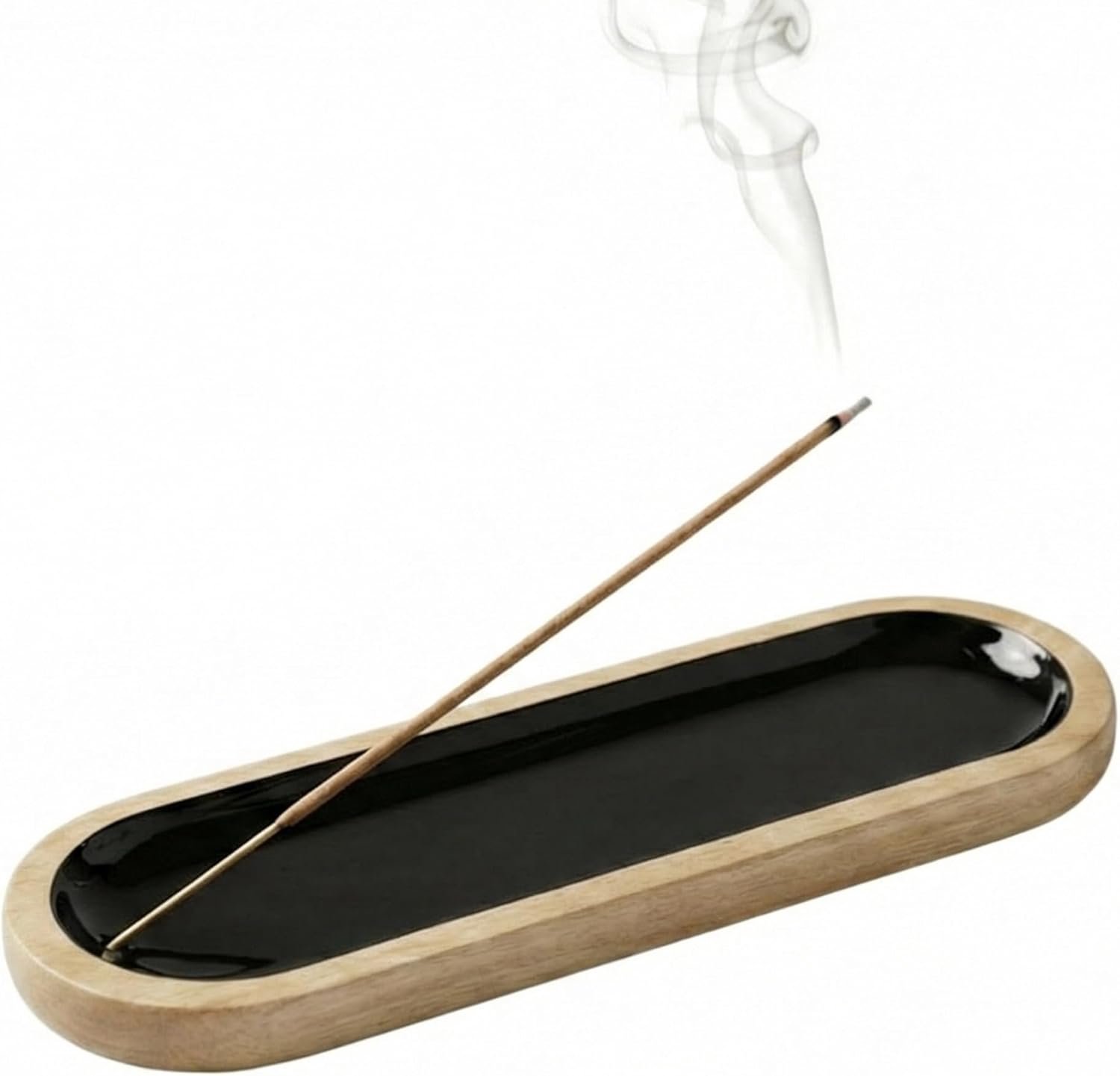 SnelShoppen - Houten Incense Holder voor Sticks en Trays, Modern Incense Catcher voor Thuisdecoratie, Stijlvolle Geurhouder, Perfect voor Feesten en O