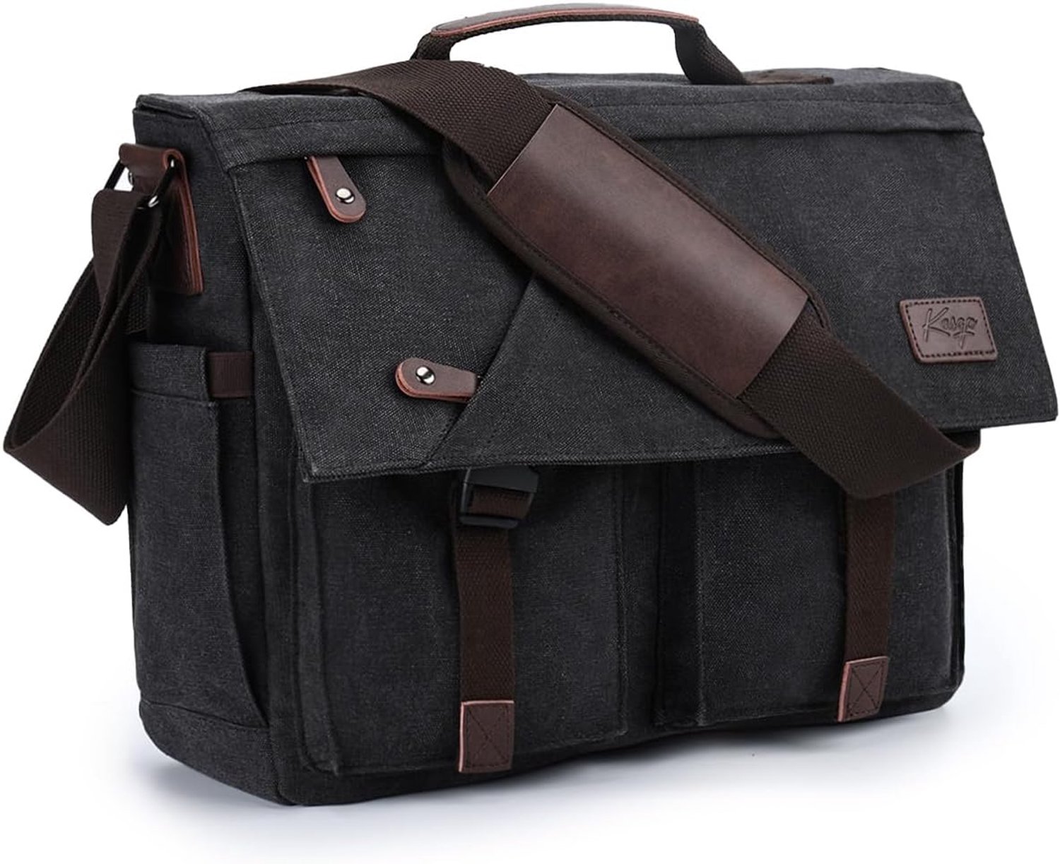 Messenger Bags voor Mannen - Waterdichte Canvas Laptoptas 15.6-17 inch - m-winkel