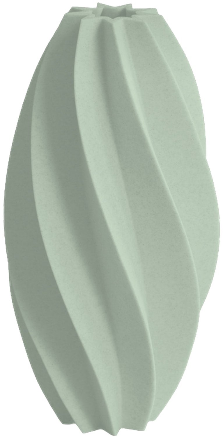 Layvo CERIS Vaas - Salie - D13 x H25 cm - droogbloemen vaas - organische vaas - gerecycled plastic