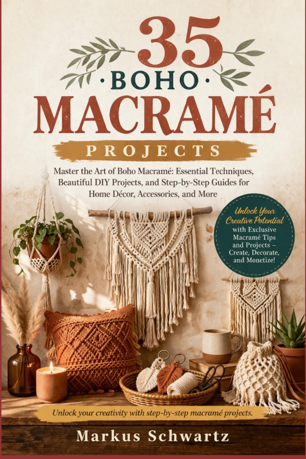 SnelShoppen - 35 Boho Macramé Projecten: Leer de Kunst van Macramé met DIY Projecten voor Huisdecoratie, Accessoires, en Meer - Stap-voor-Stap Gidsen