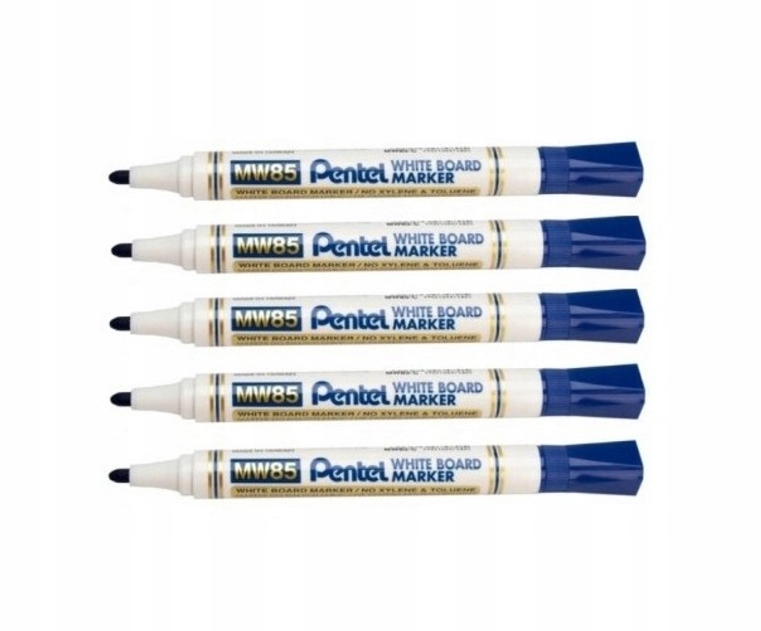 Pentel MW85 Blauwe Whiteboard Markers Set - 5 Stuks