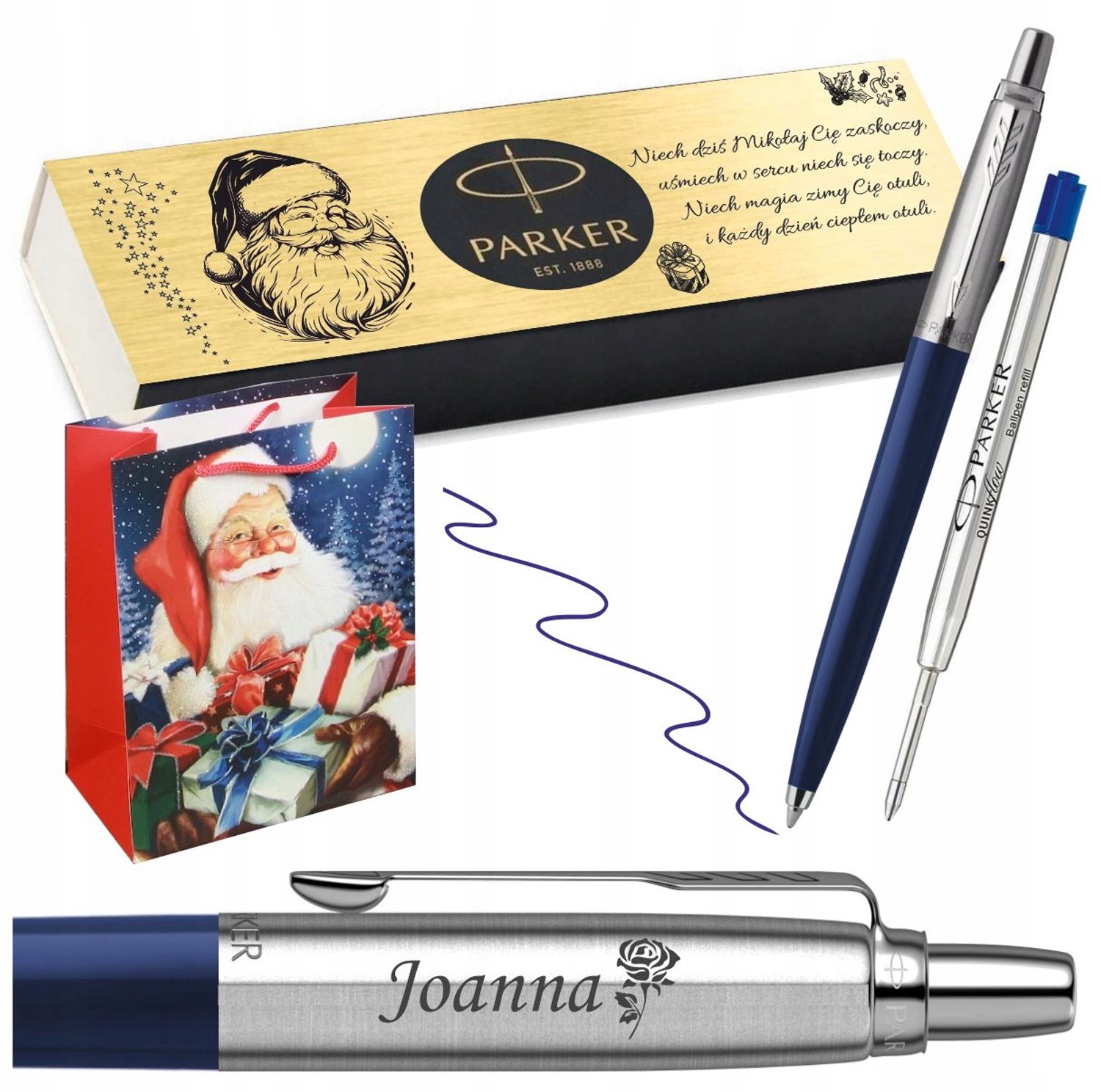 Parker Jotter Originals Blauwe Pen met Gravure - Cadeau