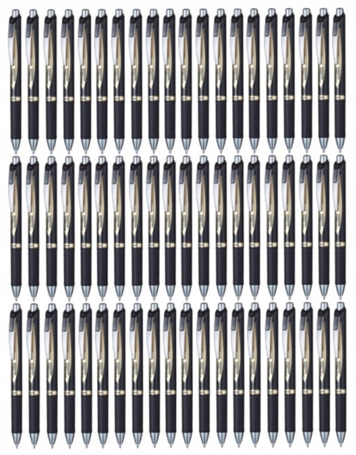 Pentel EnerGel BLP75 Gelpen Zwart - Set van 60 Stuks