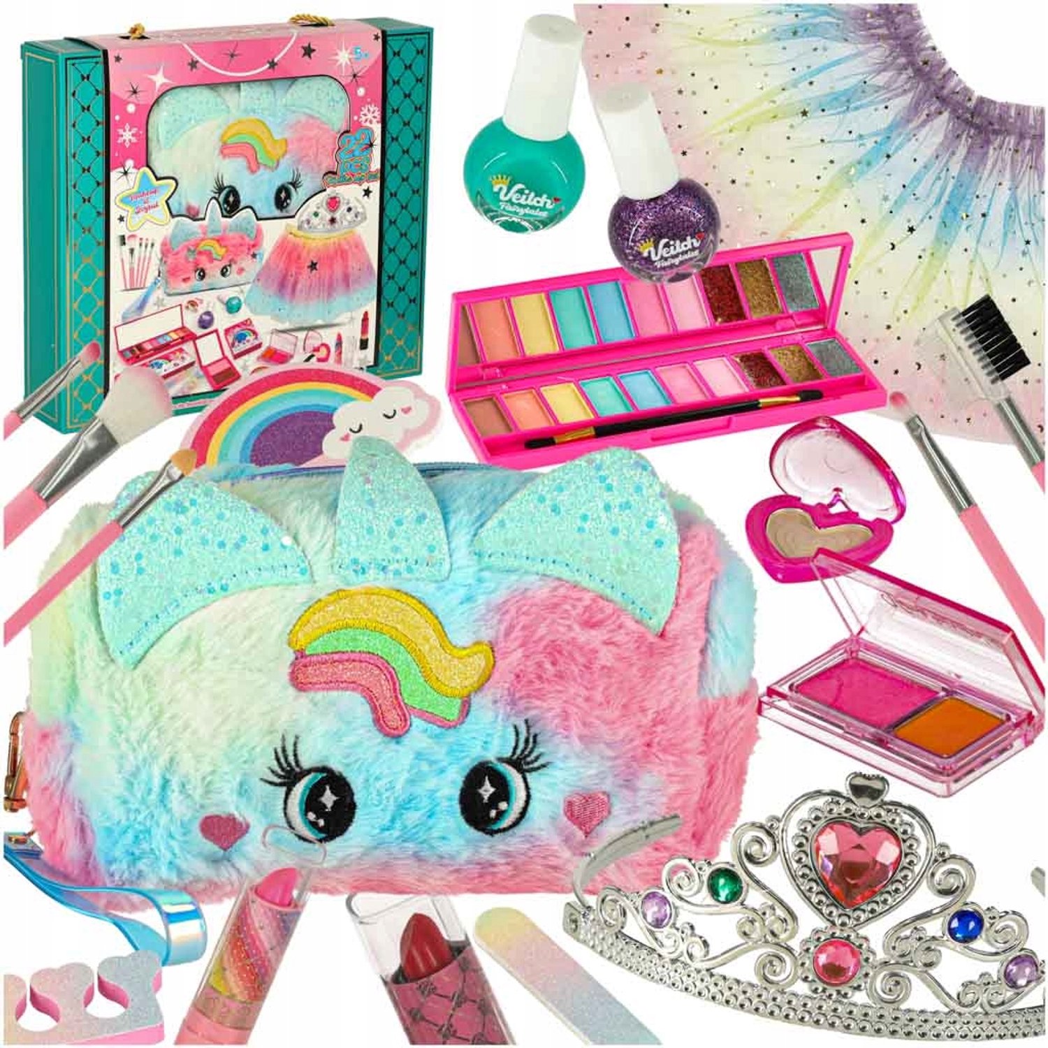 Make-up Set voor Kinderen: Schmink, Rokje, Tasje & Accessoires
