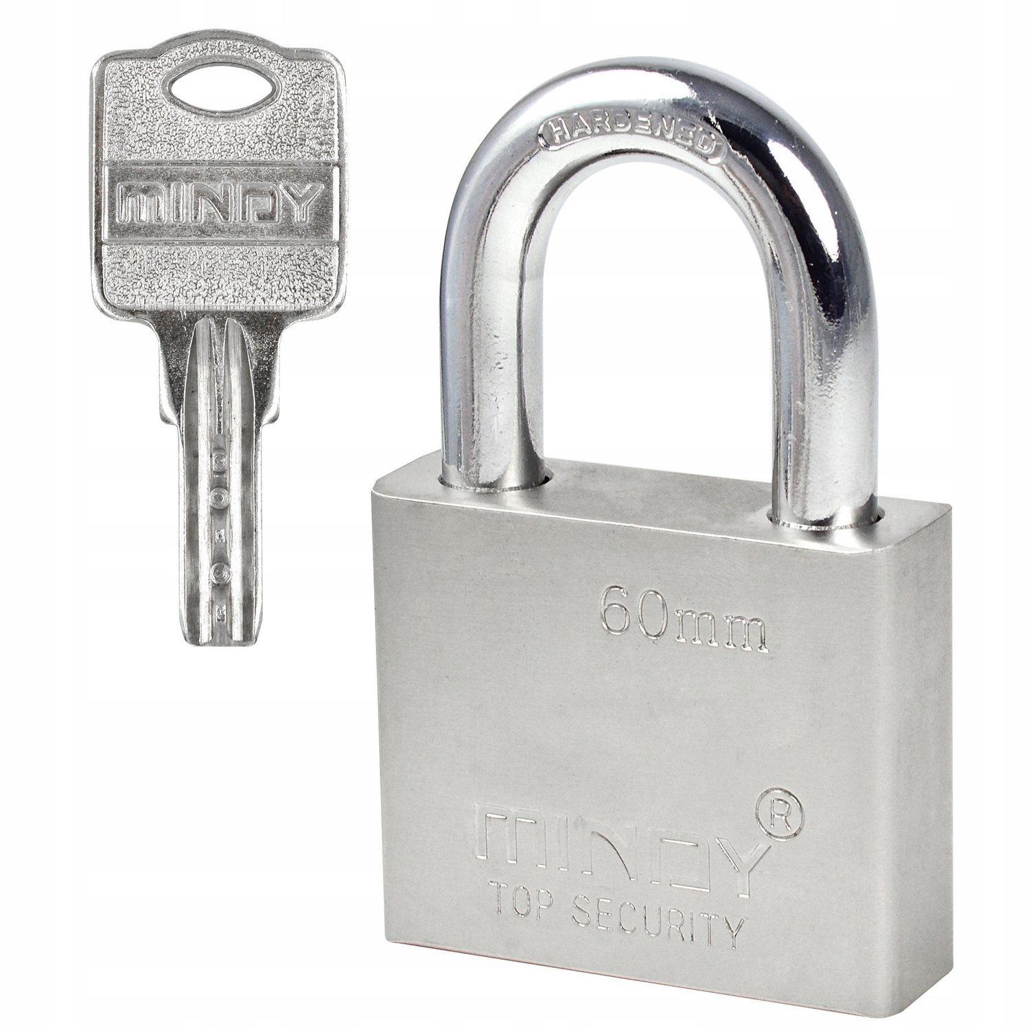 Merkloze Messing Hangslot 60mm met 4 Sleutels - Anti-inbraak