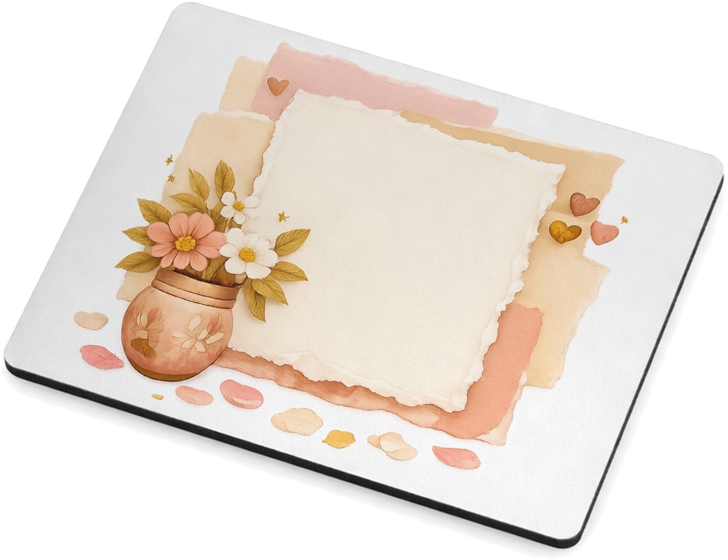 Mr Cadeautjes MDF magnetische fotolijst 9 x 7 - design Een zachte, luxe collage met een positieve affirmatie in het | cadeau Wit