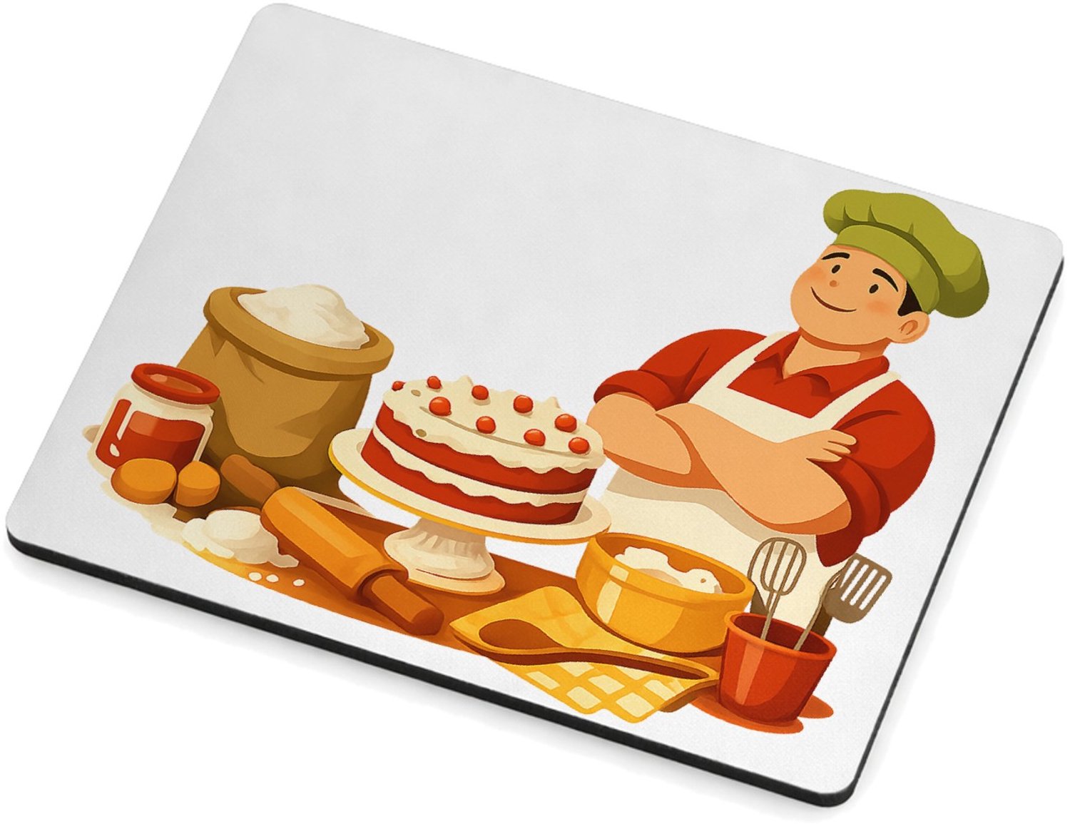 Mr Cadeautjes MDF magnetische fotolijst 9 x 7 - design Een warm keukenportret met grote decoratieve tekst bovenaan | cadeau Wit