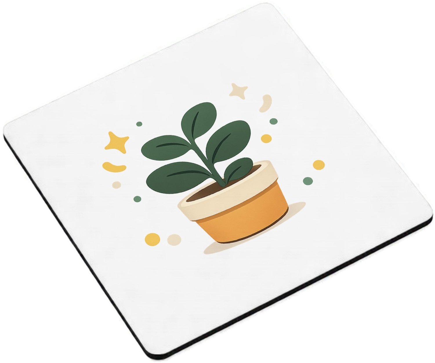 Mr Cadeautjes MDF magnetische fotolijst vierkant 9,5 - design Een vrolijke bedankmok met een kleine, centraal geplaatste i | cadeau Wit