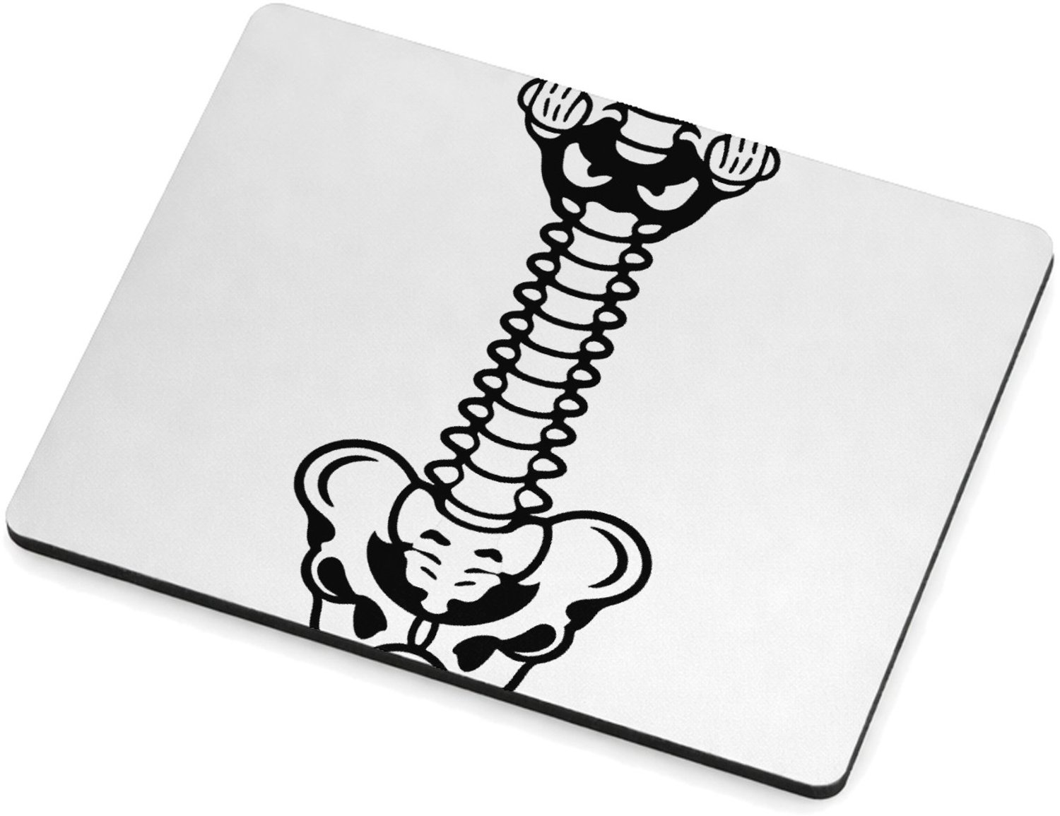 Mr Cadeautjes MDF magnetische fotolijst 9 x 7 - design Humoristische lichaamsgrap met een andere verticale anatomis | cadeau Wit