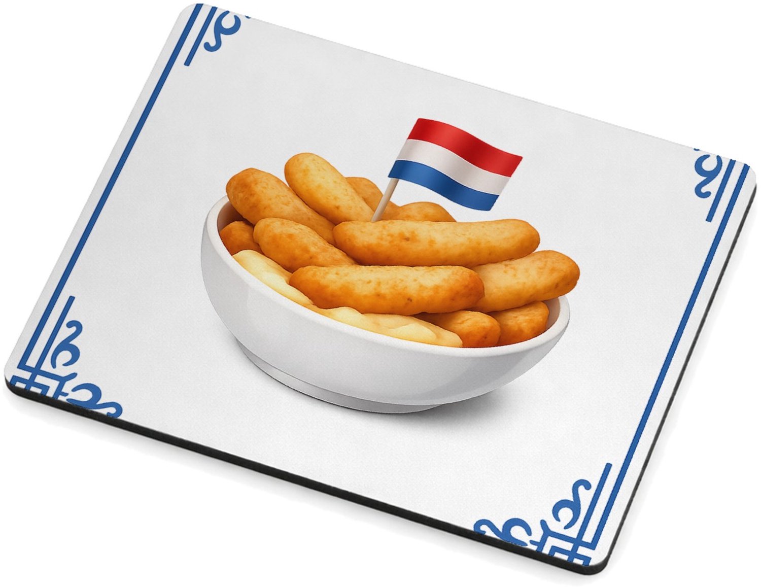 Mr Cadeautjes MDF magnetische fotolijst 9 x 7 - design Keukenhumor rond een andere populaire snack, met eenzelfde p | cadeau Wit