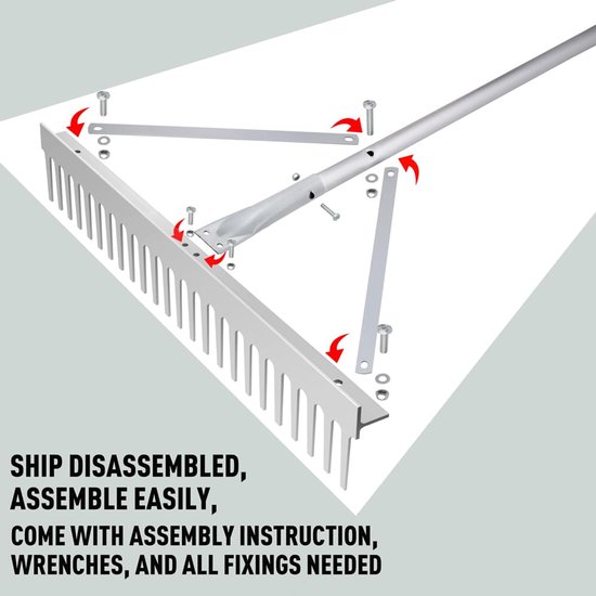 Landschapshark - 24 tanden - 174 cm aluminium steel — afbeelding 3