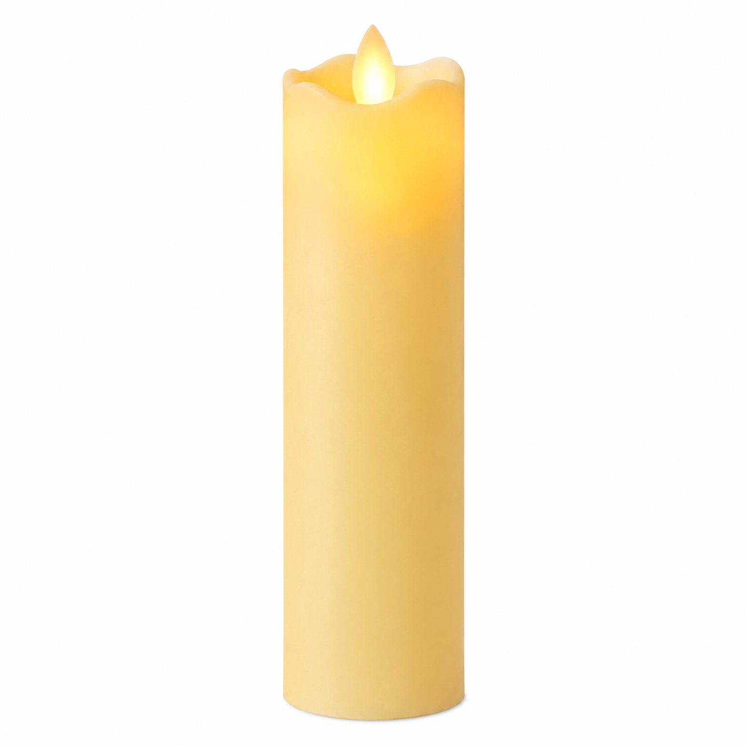 SWGOTA led kaarsen 5 x 17 cm, 12 per displaydoos, gladde kunststof uitvoering met golvende rand voor bruiloften en verjaardagen Wit