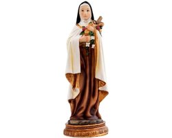 Sint Teresa beeld - Handbeschilderd kunsthars - 15 cm