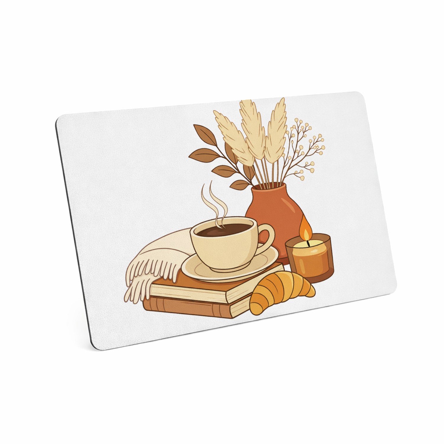 Mr Cadeautjes MDF magnetische fotolijst 28 x 19 - design Een minimalistische woontekstprint met een zachte, bemoedige | cadeau Wit