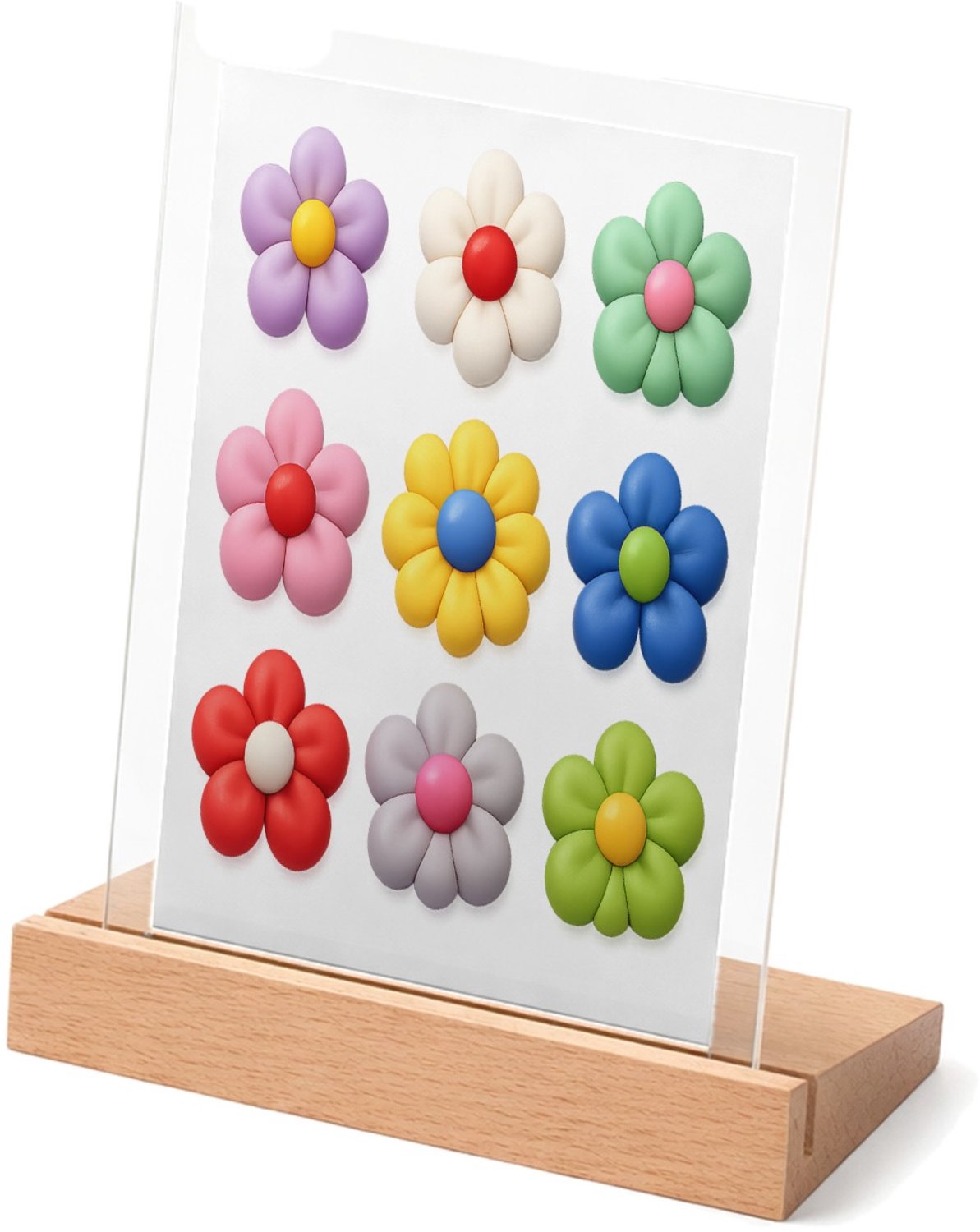 Mr Cadeautjes Glasframe met vaste tekst - design Een reeks speelse fruitvormen met verschillende texturen, ne | cadeau Wit