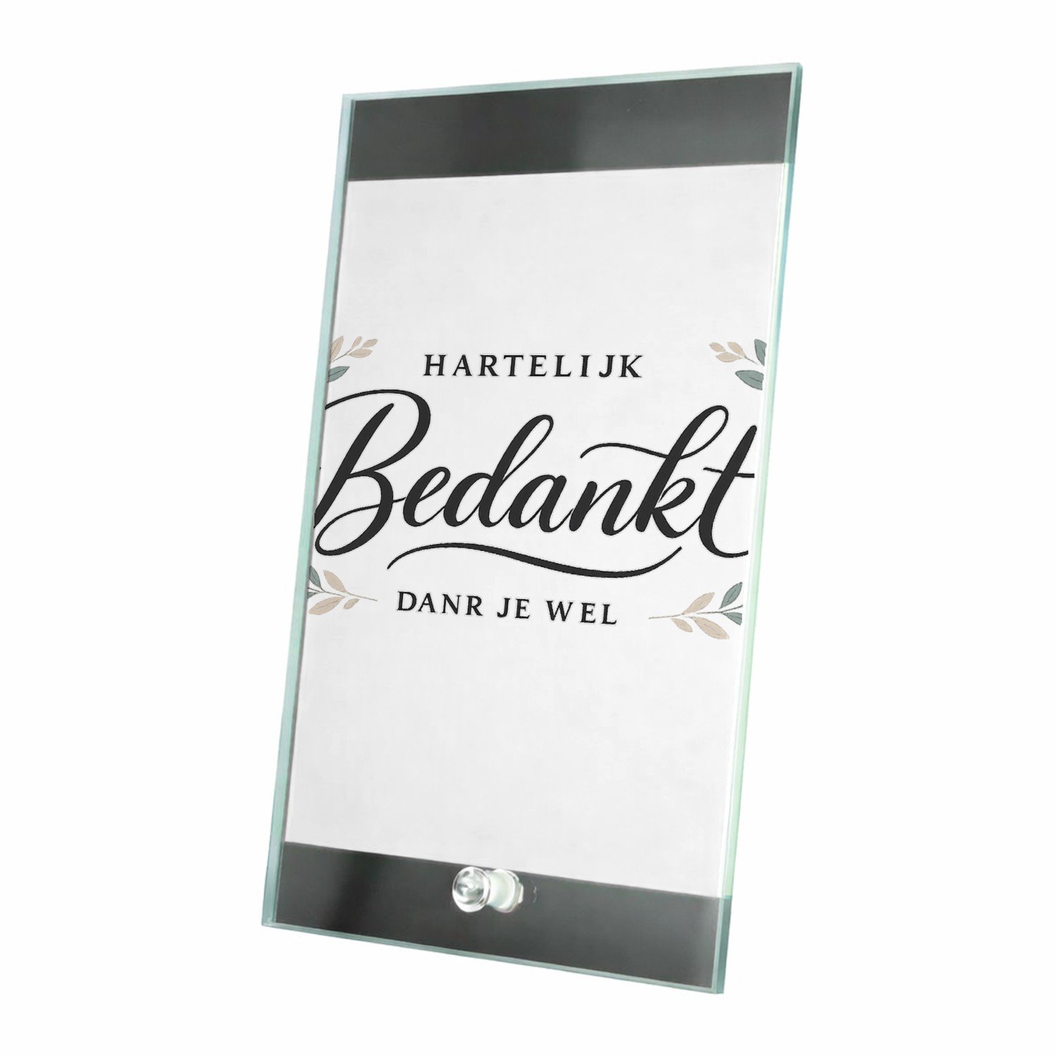 Mr Cadeautjes Glasframe 15 x 23 - design Een krachtige waarderingsposter met botanische omlijsting ro | cadeau Wit