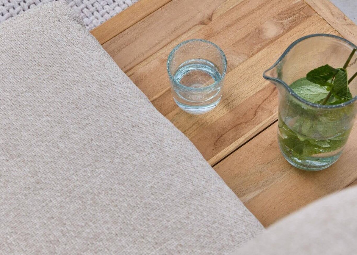 Apple Bee Sling 2-zits Loungebank Links - Teak - 175 cm