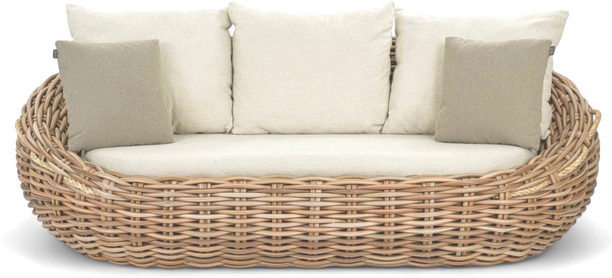 Apple Bee Cocoon Loungeset 2-delig - Bank & Loungestoel - Cream Bouclé