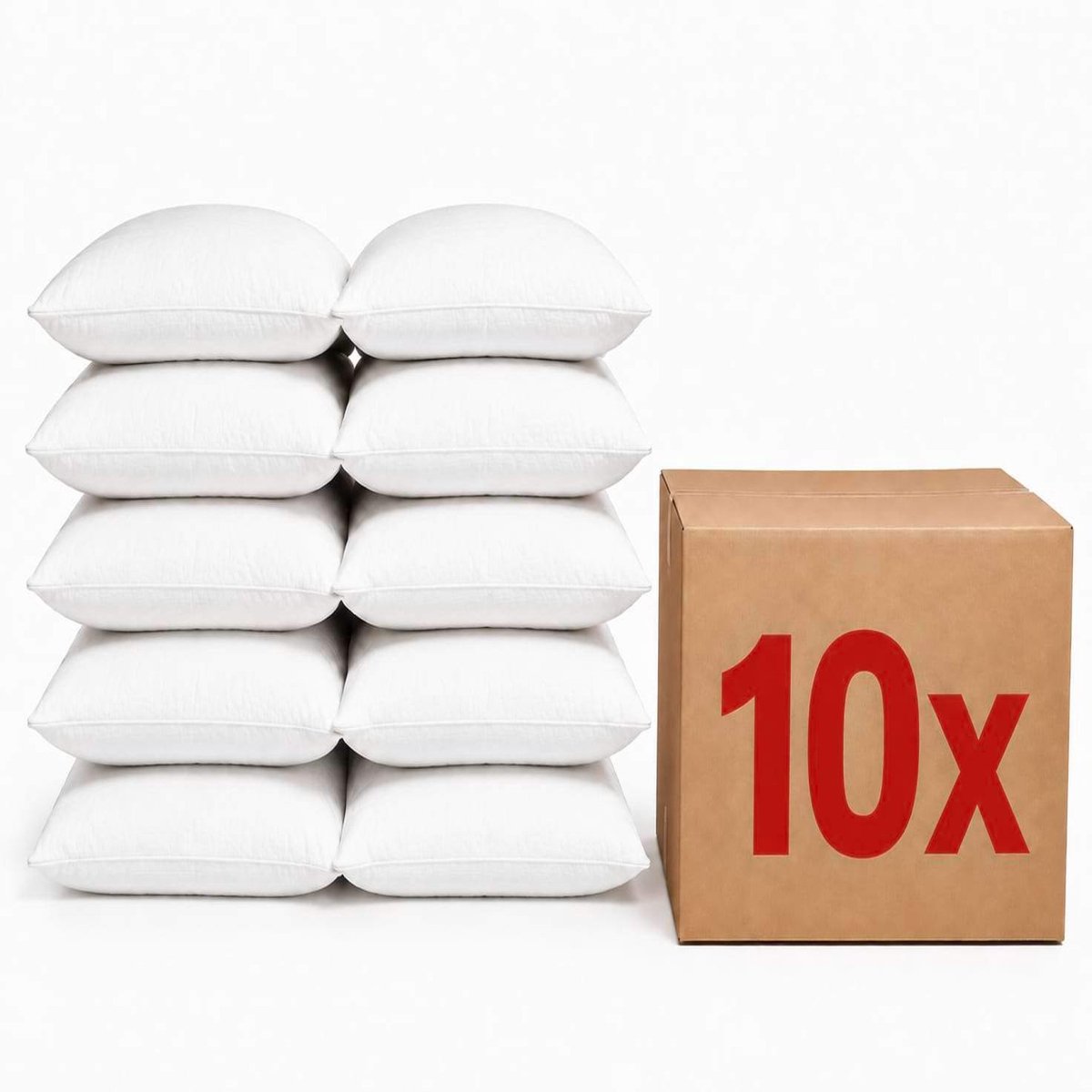 Boxdeal ExclusiveFlakes – 10 Luxe Visco Hoofdkussens 35 × 55 cm - 35x55