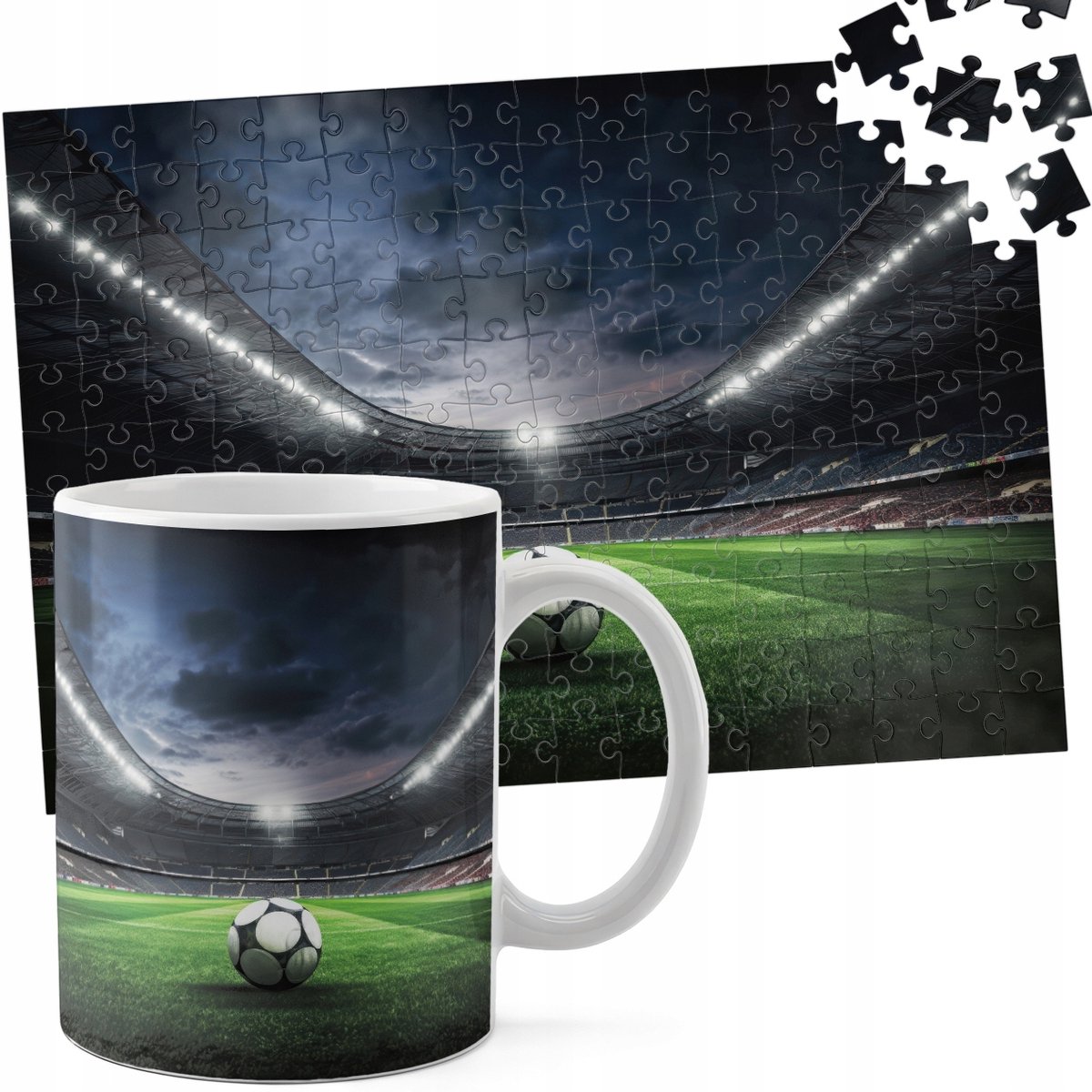 Set: Mok & 110-delige Puzzel - Voetbal Thema