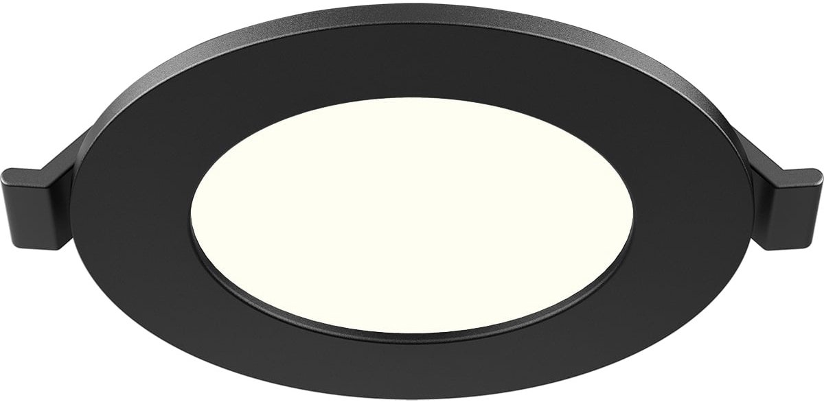 LED Downlight Inbouwspot Dimbaar - Brinton Thin - 4W 280lm 120° Bundelhoek - Natuurlijk Wit 4000K - IP40 - Rond - Zwart - Ø85mm Buitenmaat - Ø70mm Zaagmaat
