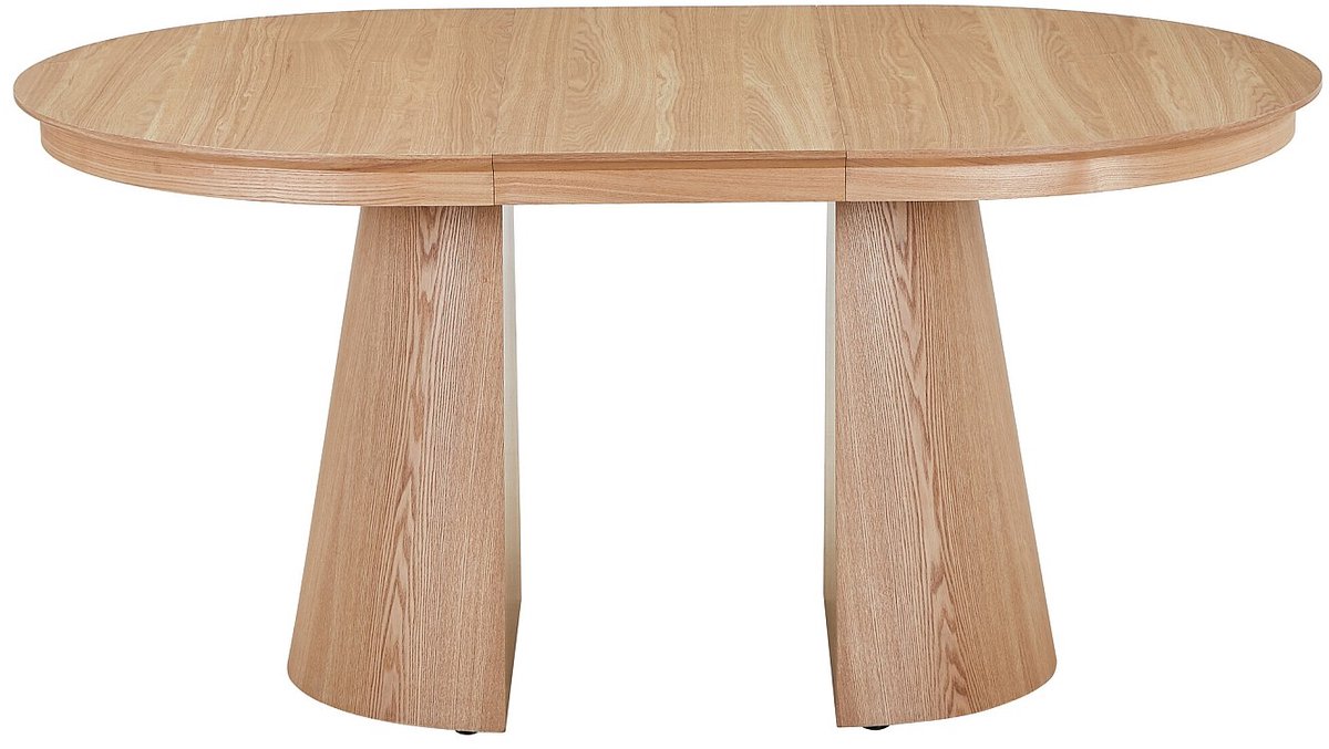 Vente-unique Uitschuifbare eettafel voor 4 tot 10 personen met essenfineer - Licht naturel - PRISLA